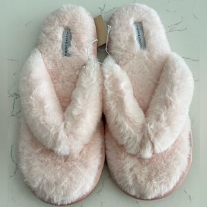 Fluffy slippers light pink